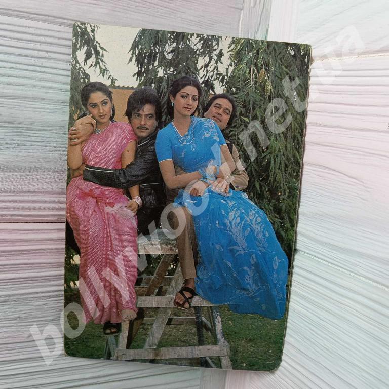 Sridevi Jaya Pradha Rajeesh Jeetendra rare bollywood postcard